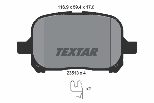 Klocki hamulcowe TEXTAR 2351302