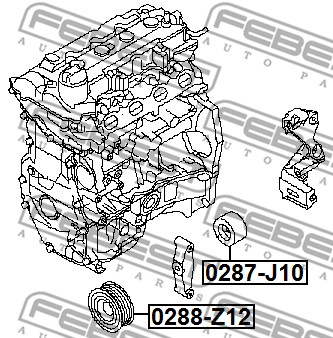 Rolka napinacza paska osprzętu FEBEST 0287-J10