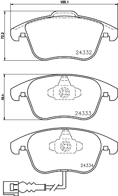 Klocki hamulcowe HELLA 8DB 355 014-031