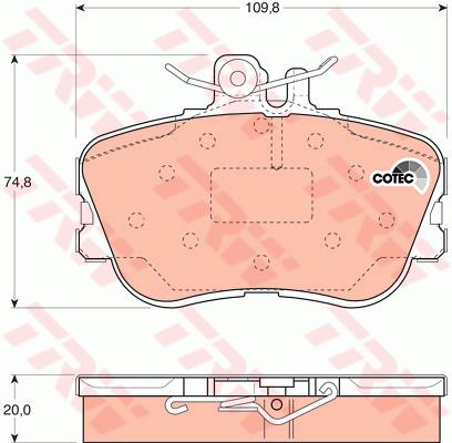 Klocki hamulcowe TRW GDB1094