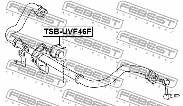 Guma stabilizatora FEBEST TSB-UVF46F