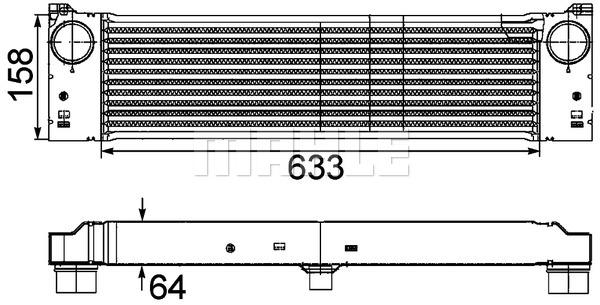 Chłodnica powietrza intercooler MAHLE CI 192 000P