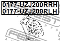 Zacisk hamulca FEBEST 0177-UZJ200RRH
