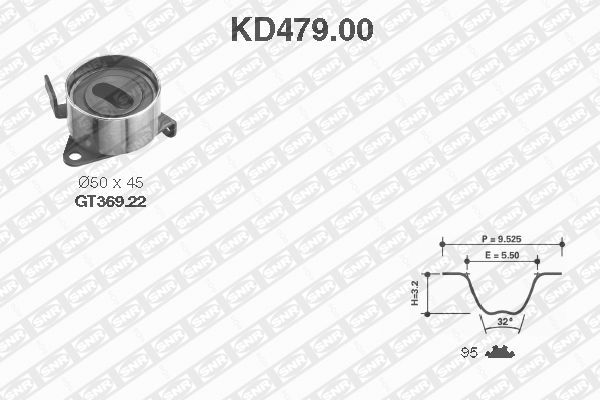 Zestaw paska rozrządu SNR KD479.00