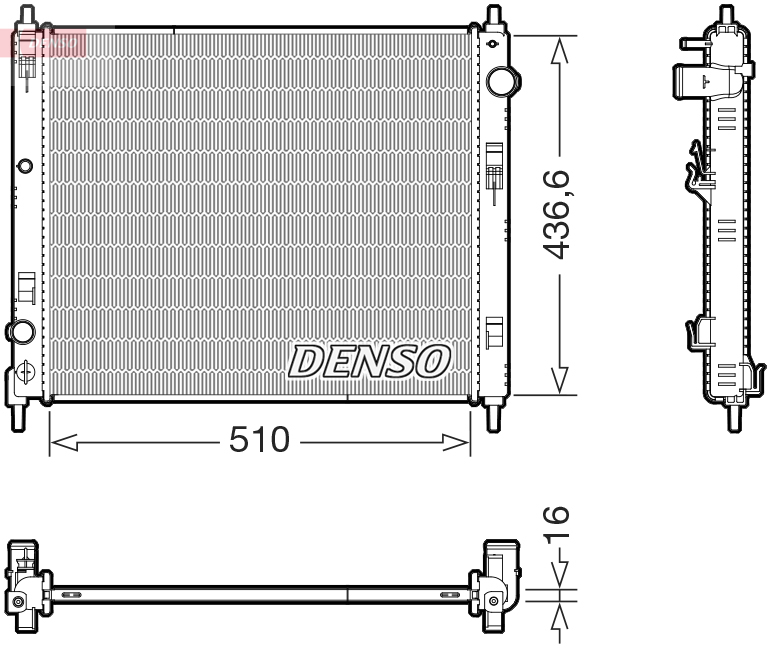 Chłodnica, układ chłodzenia silnika DENSO DRM46078