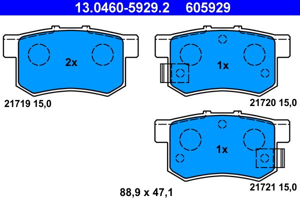 Klocki hamulcowe ATE 13.0460-5929.2