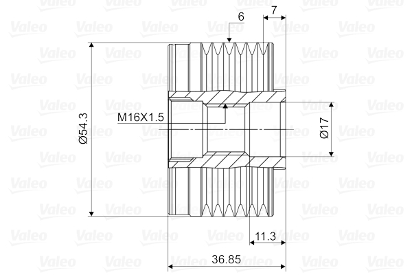 Sprzęgło alternatora VALEO 588017