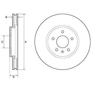 Tarcza hamulcowa DELPHI BG4672C