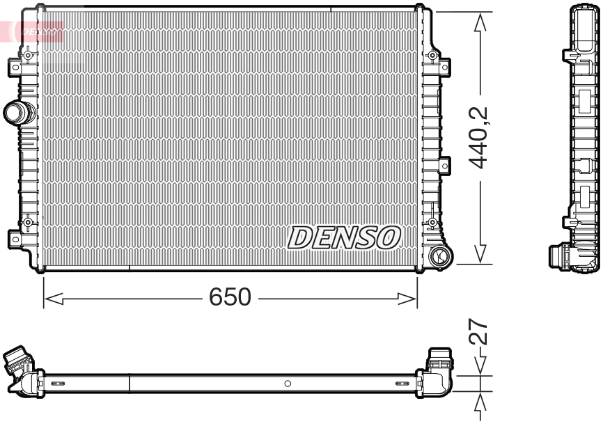 Chłodnica, układ chłodzenia silnika DENSO DRM32059