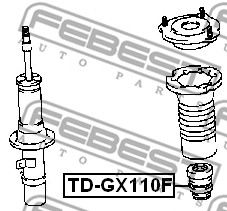 Dystans gumowy FEBEST TD-GX110F