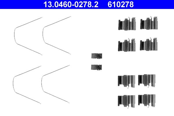 Zestaw akcesoriów montażowych  klocków hamulcowych ATE 13.0460-0278.2