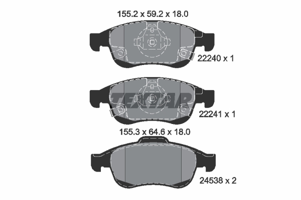 Klocki hamulcowe TEXTAR 2224001