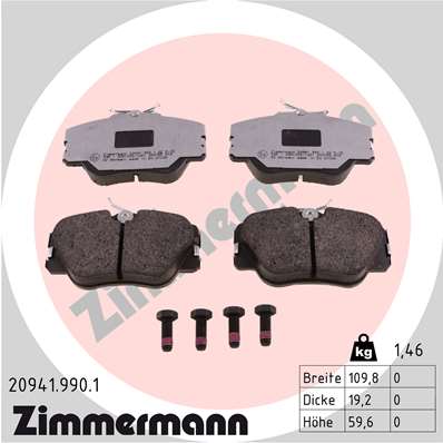 Klocki hamulcowe ZIMMERMANN 20941.990.1