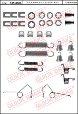 Zestaw dodatków do szczęk hamulcowych QUICK BRAKE 105-0686