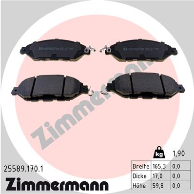 Klocki hamulcowe ZIMMERMANN 25589.170.1