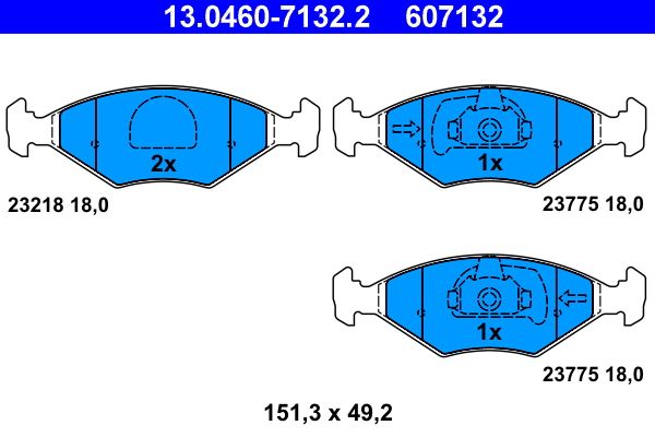 Klocki hamulcowe ATE 13.0460-7132.2