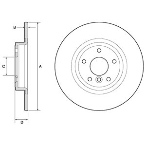 Tarcza hamulcowa DELPHI BG4766C