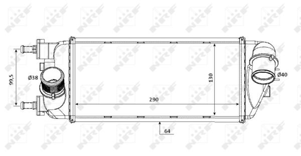 Chłodnica powietrza intercooler NRF 30183