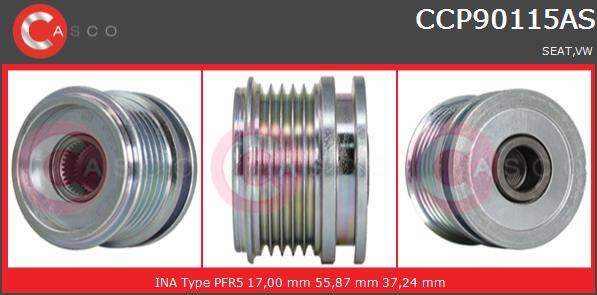 Koło pasowe alternatora CASCO CCP90115AS