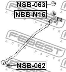 Tuleja drążka zmiany biegów FEBEST NSB-062