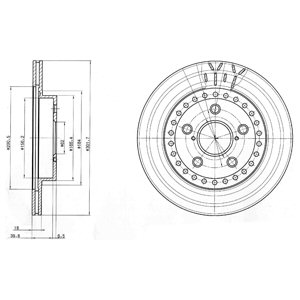 Tarcza hamulcowa DELPHI BG3536