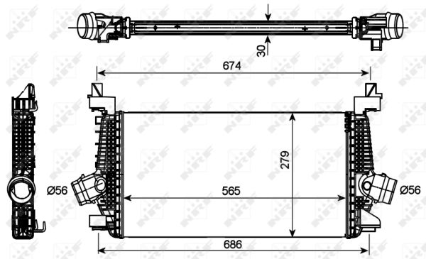 Chłodnica powietrza intercooler NRF 30269