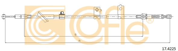 Linka hamulca ręcznego COFLE 17.4225