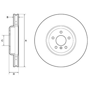 Tarcza hamulcowa DELPHI BG9161C