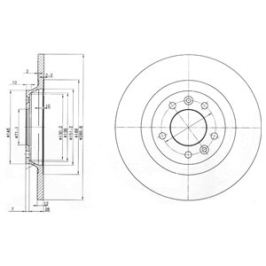 Tarcza hamulcowa DELPHI BG3836