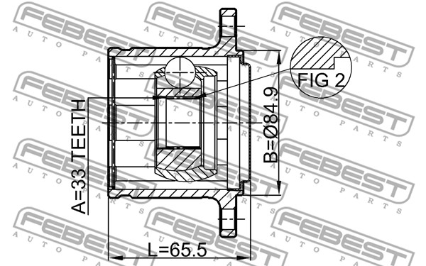 Przegub wału FEBEST 0411-KB4RH