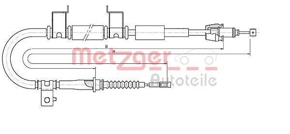 Linka hamulca ręcznego METZGER 17.6053