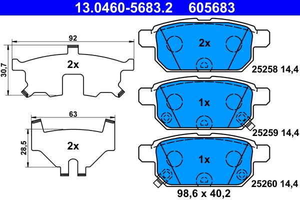 Klocki hamulcowe ATE 13.0460-5683.2