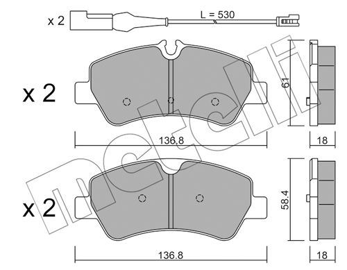 Klocki hamulcowe METELLI 22-0991-1