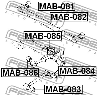 Tuleja wahacza FEBEST MAB-084