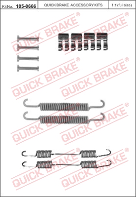 Zestaw dodatków do szczęk hamulcowych QUICK BRAKE 105-0666