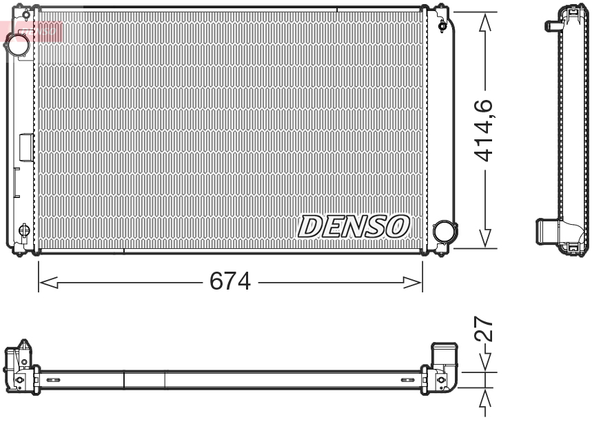 Chłodnica, układ chłodzenia silnika DENSO DRM50151