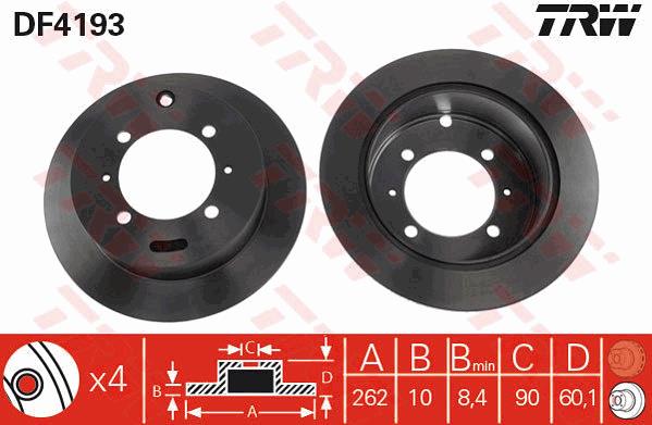 Tarcza hamulcowa TRW DF4193