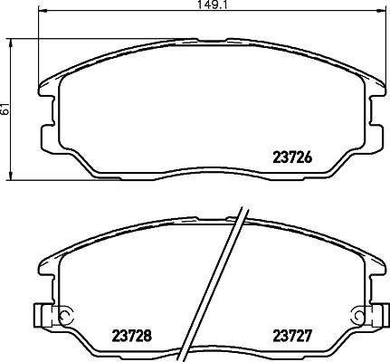 Klocki hamulcowe HELLA 8DB 355 010-861