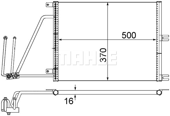 Skraplacz klimatyzacji MAHLE AC 226 000S