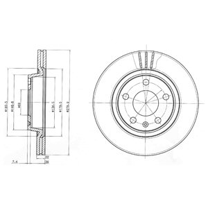 Tarcza hamulcowa DELPHI BG3198