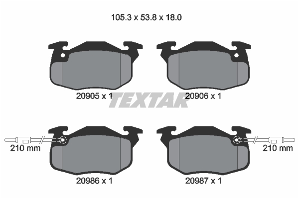 Klocki hamulcowe TEXTAR 2090506