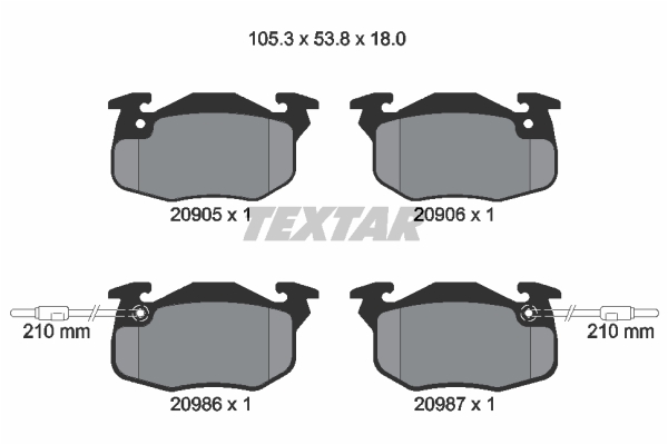 Klocki hamulcowe TEXTAR 2090506