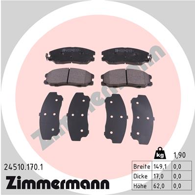 Klocki hamulcowe ZIMMERMANN 24510.170.1