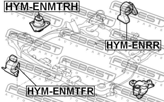 Poduszka silnika FEBEST HYM-ENMTRH