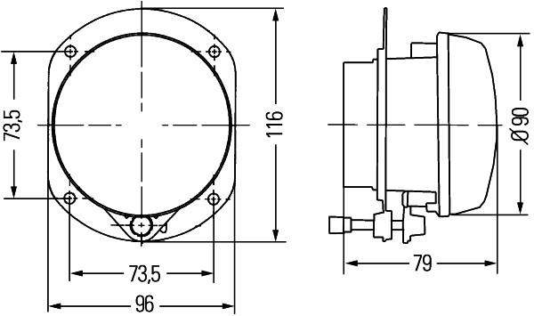 Lampa przeciwmgielna przednia HELLA 1N0 009 295-087