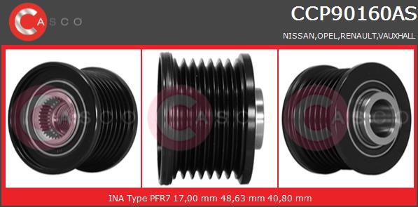 Koło pasowe alternatora CASCO CCP90160AS