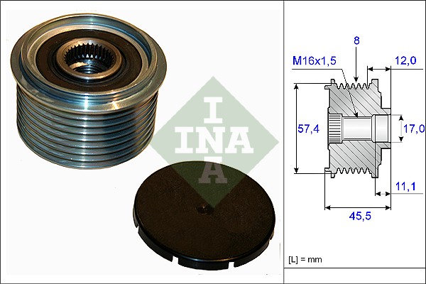 Sprzęgło alternatora INA 535 0069 10