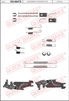 Zestaw dodatków do szczęk hamulcowych QUICK BRAKE 105-0847S