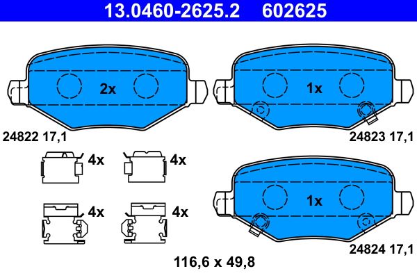 Klocki hamulcowe ATE 13.0460-2625.2