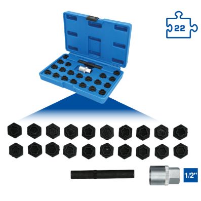 Zestaw narzędzi do wypinania, zabezpieczenia śrub kół KS TOOLS BT691050